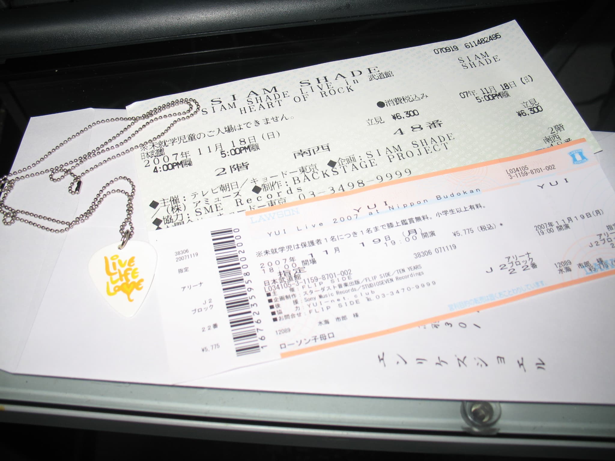 Siam Shade and YUI Concert Tickets